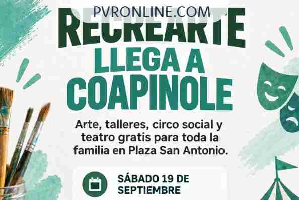 RecreArte llega a Coapinole con arte, talleres y teatro gratis