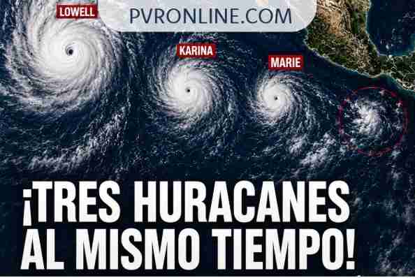 Tres huracanes activos en el Pacífico: ¿pueden afectar a Puerto Vallarta?